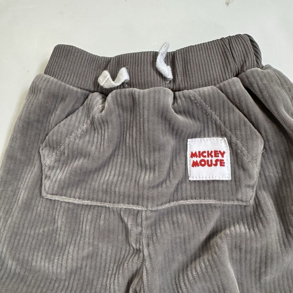 DISNEY Baby MICKEY MOUSE Grey Velour 2 Pc OUTFIT SET INFANT SIZE 12M - Picture 6 of 6